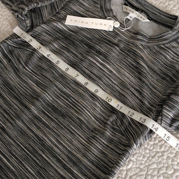 NWT Trina Turk Size Small Bellingham Gray Space Dye Knit Dress - Picture 7 of 13